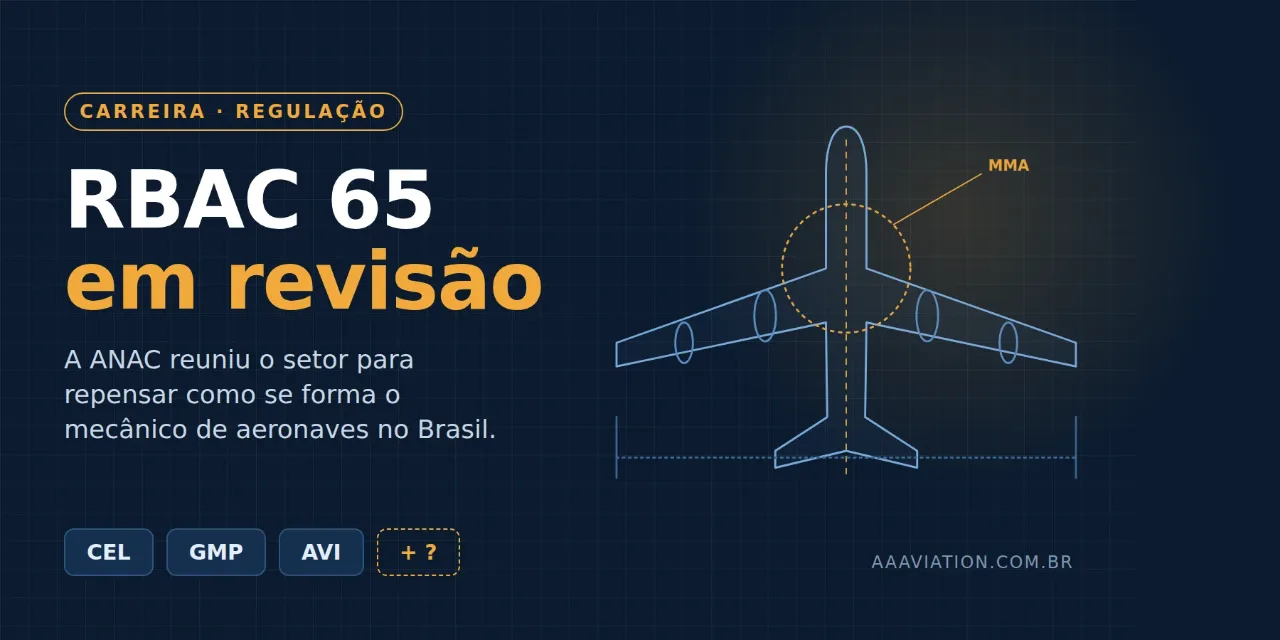 RBAC 65 em Revisão: a ANAC Está Redesenhando a Formação do Mecânico de Aeronaves — e Você Pode Ser Afetado